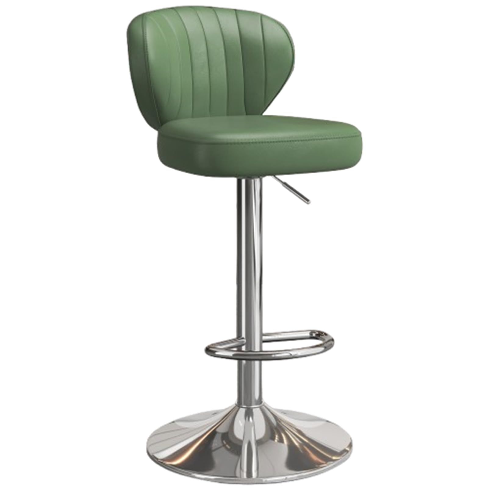 NHDVDVAV Modern Swivel Bar Stools with Backrest and Footrest,Leather Upholstered Counter Height Barstools,Chairs for Bar, Counter, Kitchen and Home,B