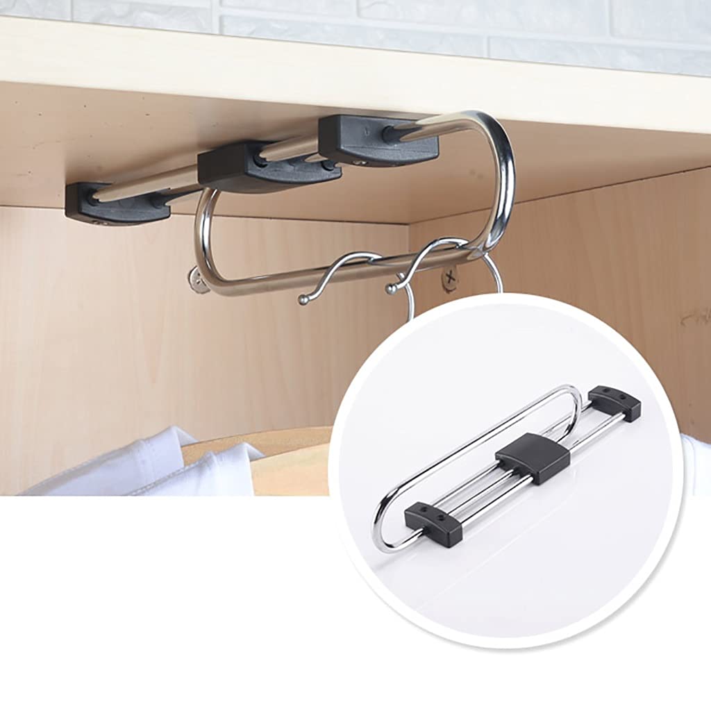 Tringle à vêtements extensible réglable en métal pour organisation de placard