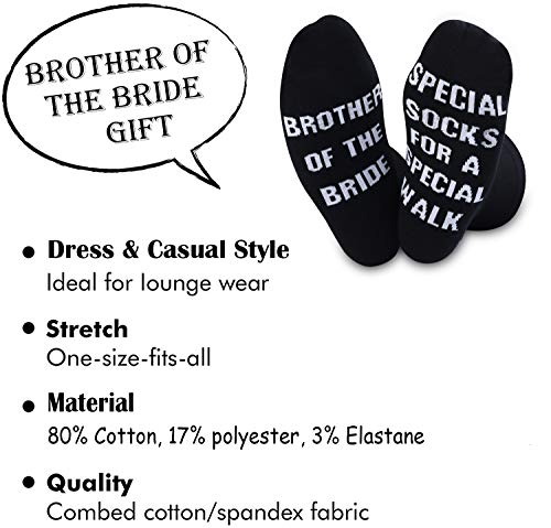TSOTMO 2 Pairs Brother of The Bride Socks Special Socks for a Special Walk Wedding Party Gift Brother Gift from Bride2