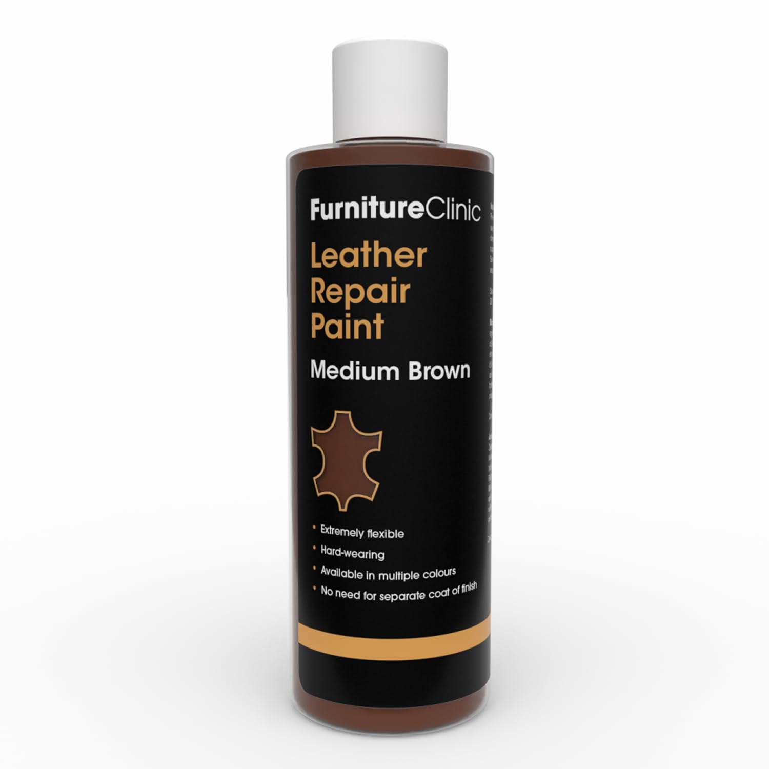 Furniture Clinic Leather Repair Paint, Color and Finish, Medium Brown