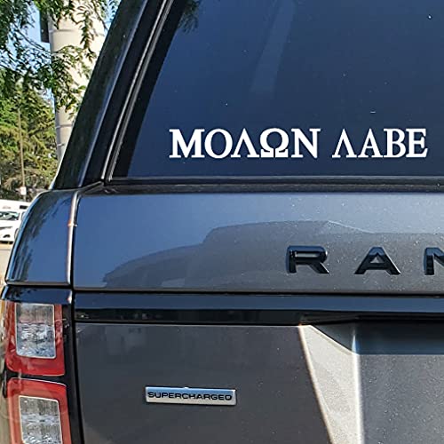 MAZ DISTRIBUTIONS – Molon Labe Cartoon Sticker – Vinyl Decal for Laptop – Removable Waterproof Sticker for Waterbottle – Useable Indoor & Outdoor for Mailbox – Easy use for Car, Van, & Bag- MAZ 431