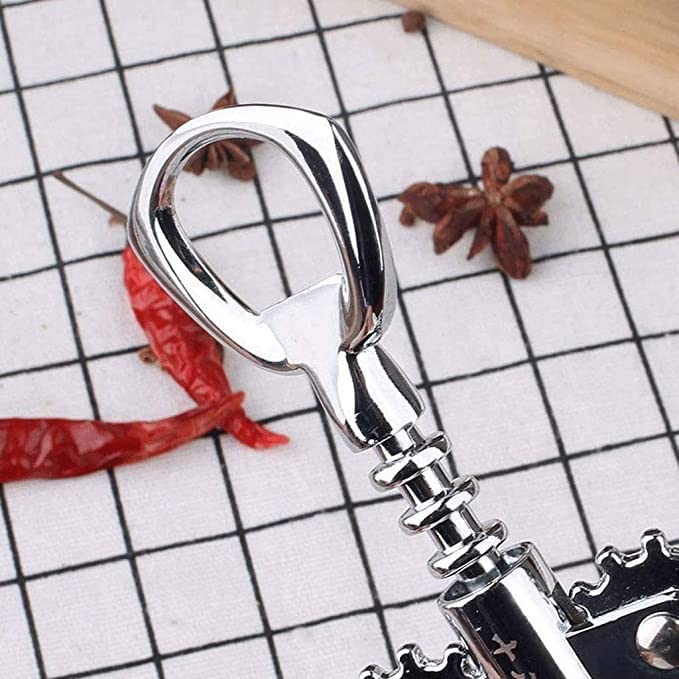 Cavatappi ad Ala per Vino Rosso Birra, Cavatappi di Sandalwood, apribottiglie e tagliacapsule Tutto in Uno