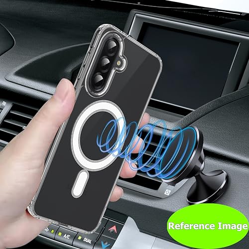 Image of CaseLord Back Cover for Samsung Note 10 Plus | MagSafe Compatible | Shockproof Transparent Case | Slim & Protective Bumper Cover | Anti-Scratch, Wireless Charging Support (White Edges-23226)
