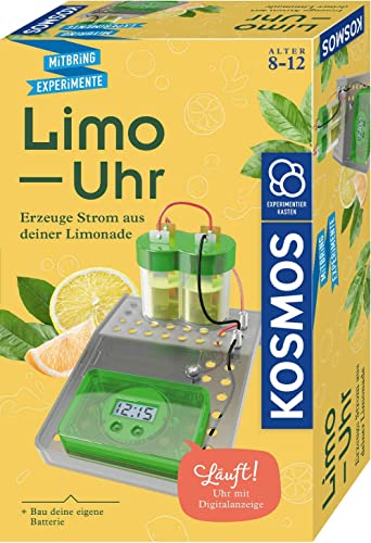 KOSMOS 658090 Limo-Uhr, Erzeuge Strom aus Limonade, Uhr mit Batterie selbst...