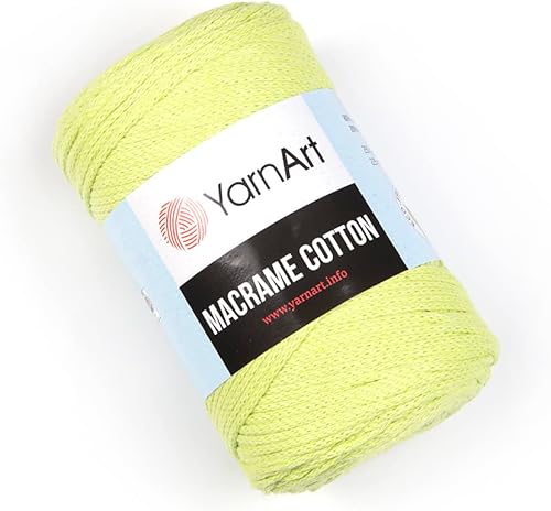 YarnArt - Cuerda de macramé de algodón de macramé, colores armoniosos, 8.80 onzas, 246.06 yardas, 80% algodón, hilo de macramé, peso, mediano (755)