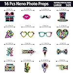 Glow in The Dark Party Supplies Photo Booth Props Neon Party Decorations Photobooth Props Let Glow Party Decorations for Birthday Baby Shower Party - Image 5