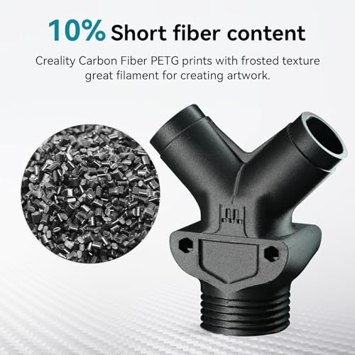 Image of Official Creality Hyper PETG-CF (Carbon Fiber) Filament 1.75mm, High Speed Hyper PETG-CF 30-300mm /s 3D Printer Filament, Dimensional Accuracy + /-0.02mm, 1KG Spool Black, Fit Most FDM 3D Printers