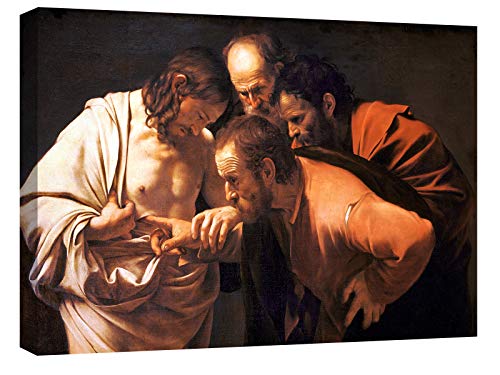 canvashop Quadri Moderni Soggiorno, Caravaggio San Tommaso 100x70 Cm, Quadro Camera da Letto, Stampe da Parete Su Tela Canvas, Arte, Famosi