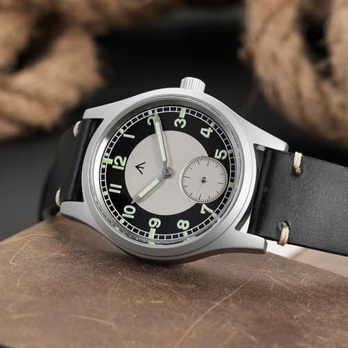 Image of TACTICAL FROG Militado D12 Military Mens Watch VD78 Quartz Sapphire Crystal C3 Super Luminous 36mm Dial Military-Style Dress Watches, 100M Waterproof