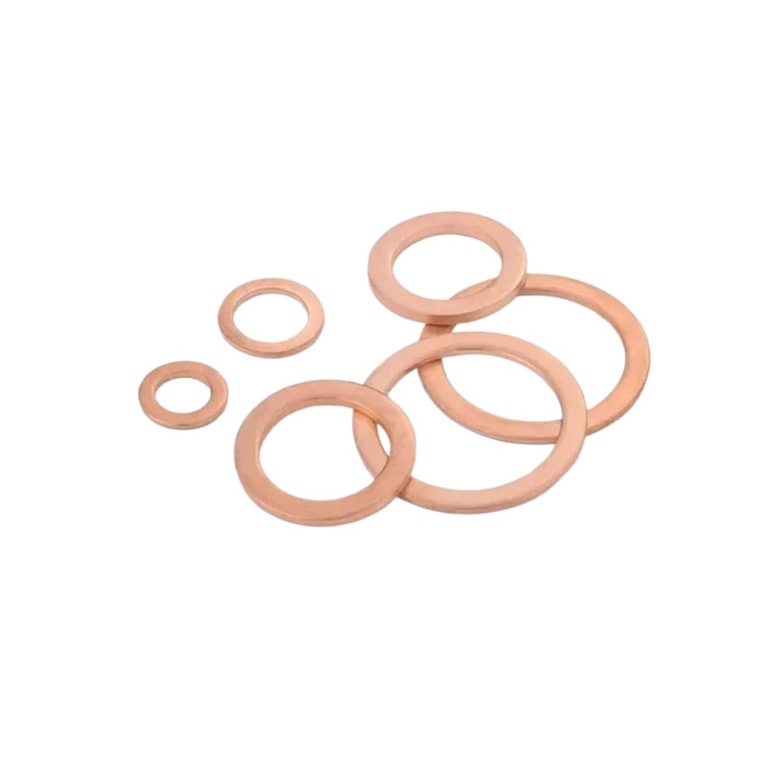 Anillos de sellado de cobre Arandelas de cobre M50 M51 juntas planas junta de sellado de arandela redonda 50mm 51mm ID 54mm-80mm diámetro exterior 0,5mm-5mm de espesor(M51x61x2mm 1pcs)