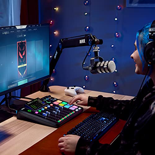 Image of Rode PodMic Dynamic Podcast Microphone with Gator GFW-MIC-0250 Desktop Mic Stand, XLR Cable and StreamEye Polishing Cloth