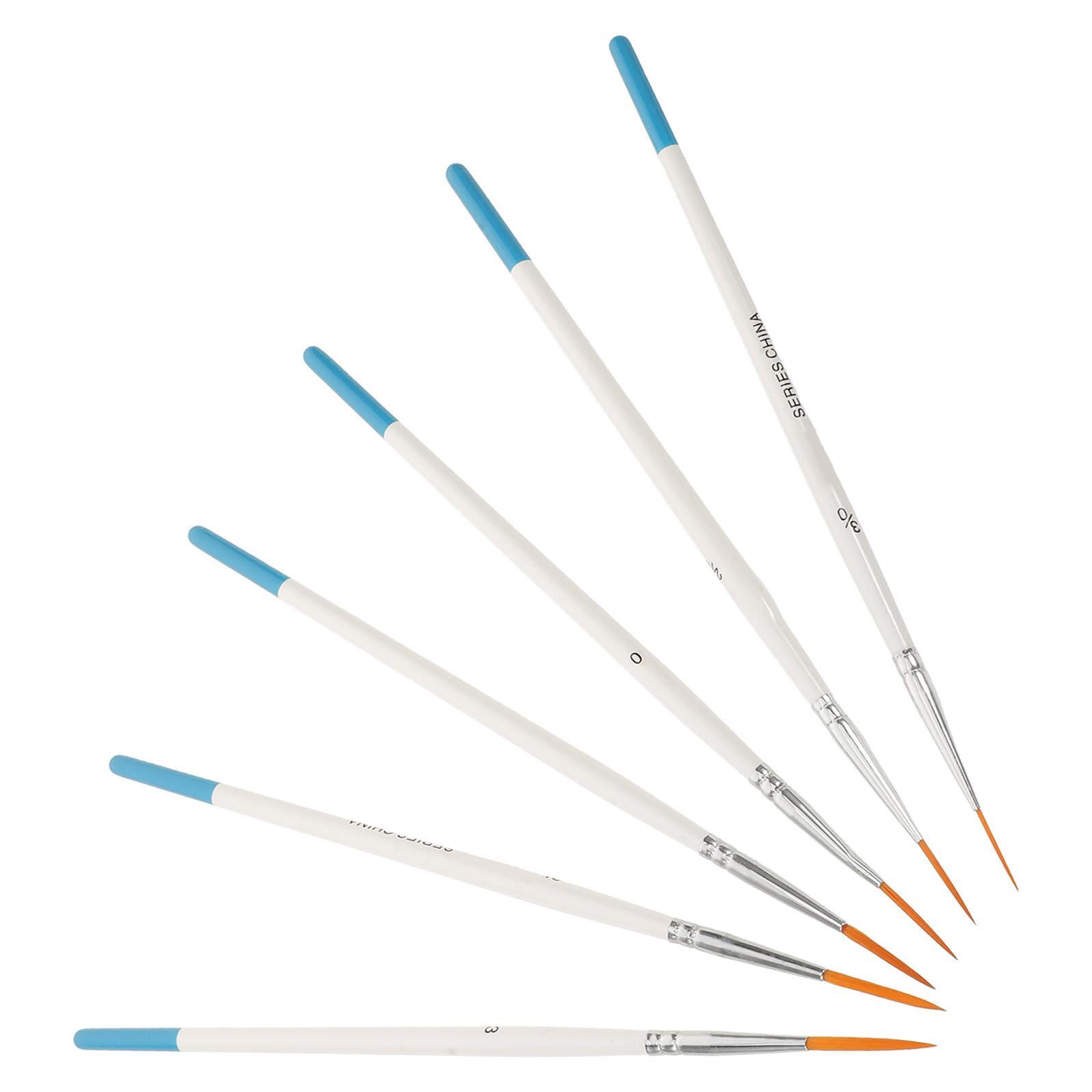 Toyvian Pinceaux à Pointe Fine en Nylon, Lot de 6 Set, pour Détails Précis