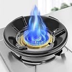 SR Black Gas Saver Burner Stand Gas Chula Burner Gas Saver Stand Jali Ring Fire & Windproof Energy Saving,Gas Chula Support Stand 4 Legs Supported for Indian Gas 0.7Mm(Pack of 2) Black-Metal