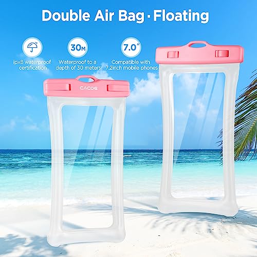 image for CACOE [Floatable] Floating Universal Waterproof Phone case 2 Pack-Up t