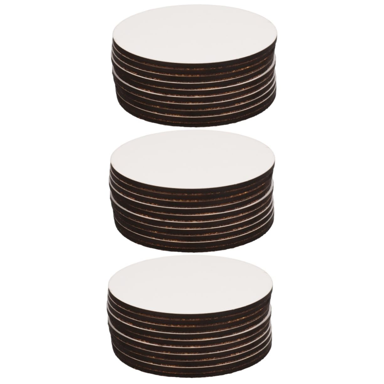 Sous-verres de sublimation anti-calcaire en bois blanc ronds pour protection de table