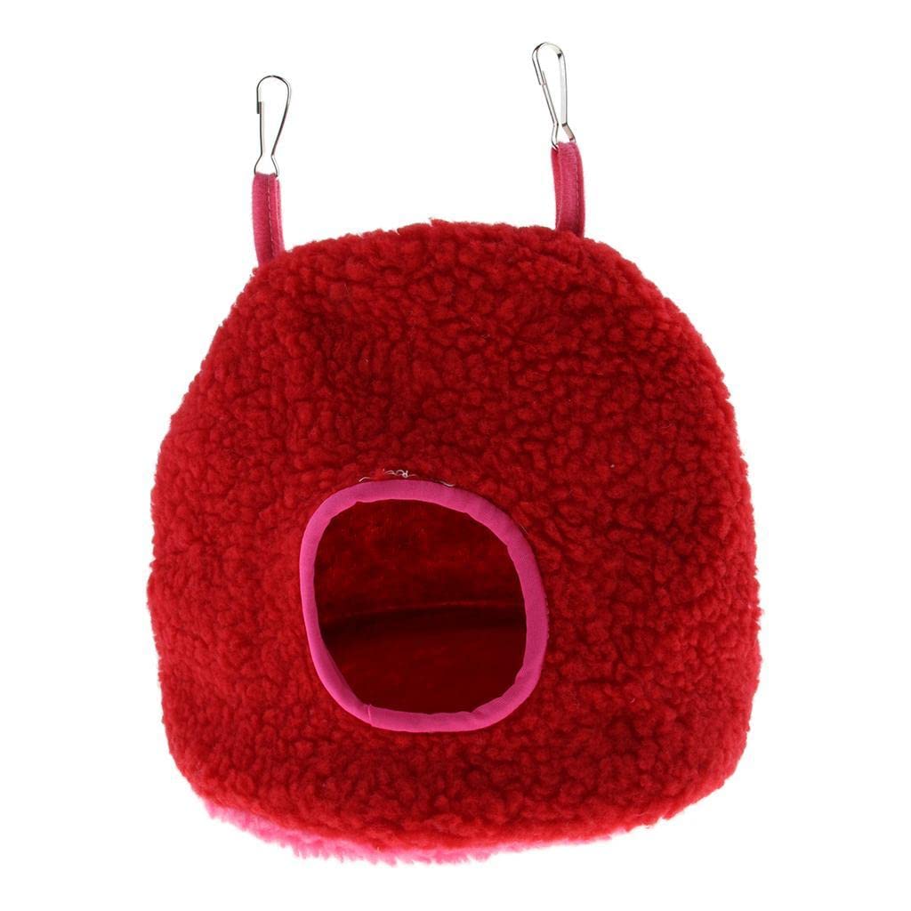 MIPPO Parrot Bird Hammock Hanging Cave Snuggle Happy Hut Tent Bed Toy Red