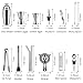 X-cosrack Bar Set,19-Piece Stainless Steel Cocktail Shaker Bar Tools,with Rotating Display Stand and Recipes Booklet,Premium Bartending Kit for Home,Bars,Traveling and Outdoor Parties