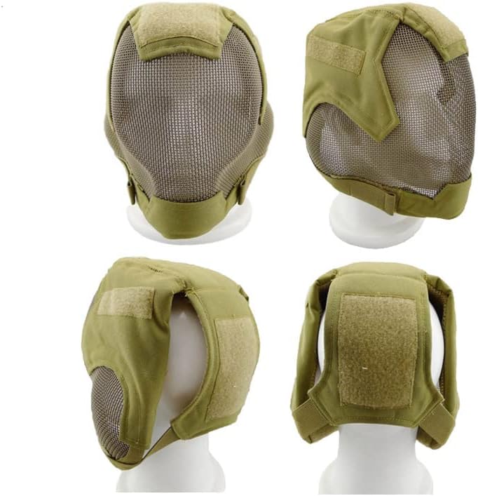 Tactical Airsoft Mask Outdoor Shooting Sports Full Face Protection Gear Metal Steel Wire Mesh