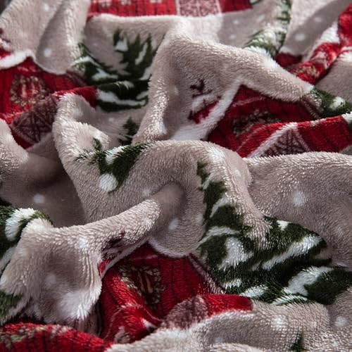 Elegant Comfort Luxuriously Soft 4-Piece Holiday Velvet Plush Flannel Sheet Set - Premium Quality - Cozy Warm, Christmas Fuzzy Velvet Flannel Fleece Deep Pocket Sheet Set - Twin XL, Snowybarn