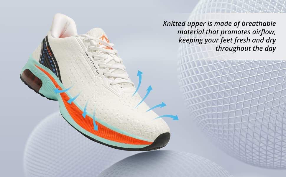 Image of ASIAN Men's SHOCKER-01 Sports Running,Walking,Gym Shoes with Lightweight Phylon Sole with Memory Foam Casual Sneaker Shoes for Men's & Boy's