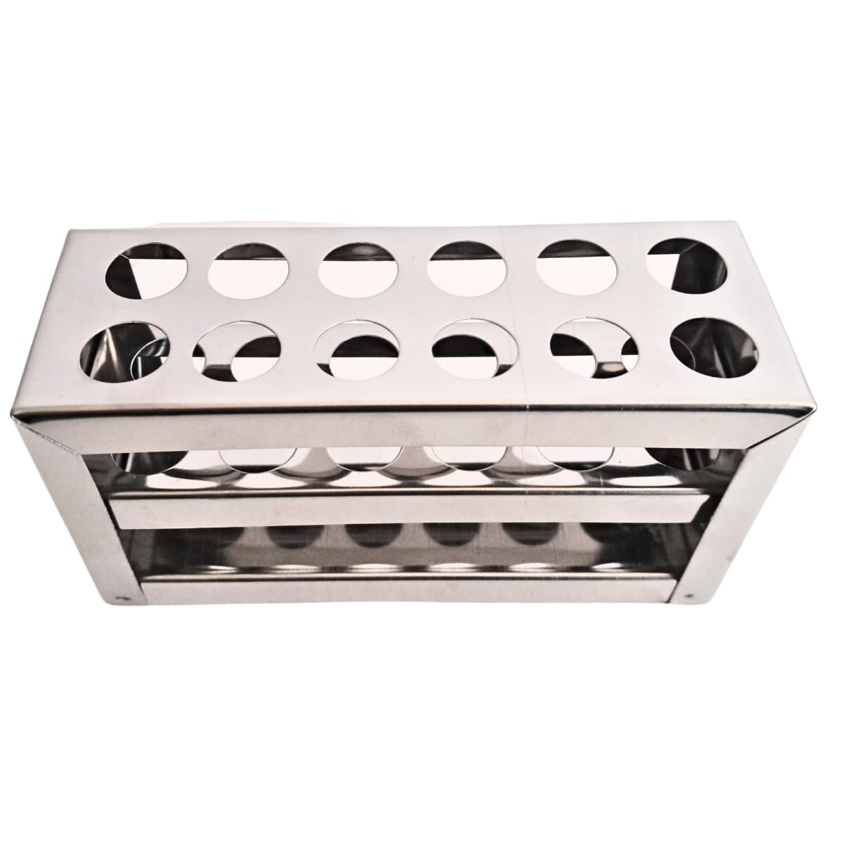 AANIJ® Test Tube Stand Stainless Steel 304 grade, Size 16 mm × 12 Holes Test Tube rack for Laboratory Pack of 1-image-12