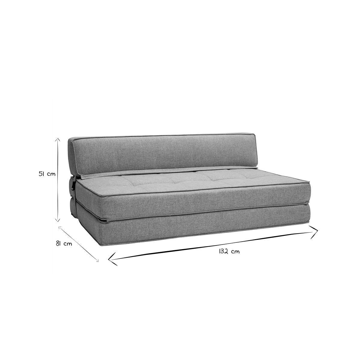 Miliboo Chauffeuse 2 Places Convertible en Tissu Gris Clair Katy