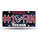 Rico NFL Houston Texans #1 Fan Metal License Plate Tag