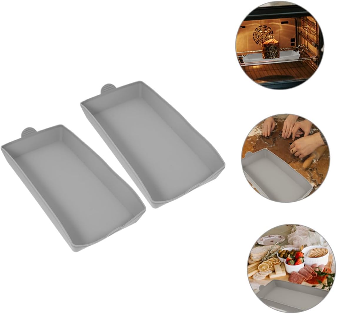 ULTECHNOVO 2pcs Silicone Baking Pan Divider for Loaf Pans Easy Diy Baking Toast Heat-resistant Non-stick Colors
