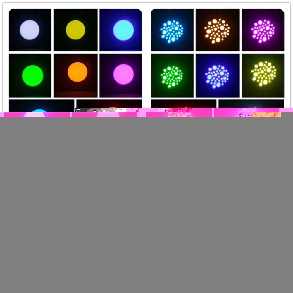 2 Stück Mini 60W Moving Head LED Bühnenlicht Beam, RGBW LED Partylichter DMX512 9/11CH Soundsteuerung für Disco DJ Party Clubs