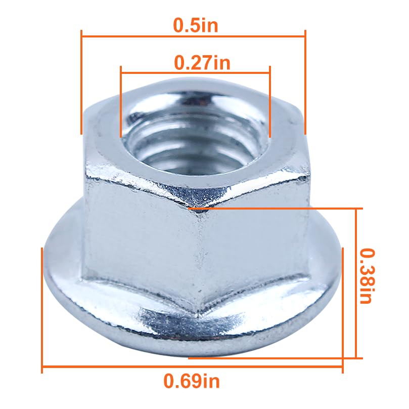 Miniatura 2 de 10 tuercas de barra para Poulan Pro PP5020AV 5020AV 4218 PP4620AV PP295 530015917, 10 tuercas de barra para Poulan