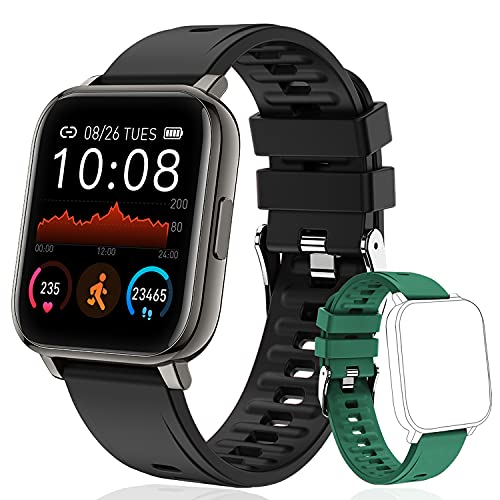 OUTUVAS Smart Watch for Android Phones and iOS Phones,Â IP67 Swimming Waterproof Smart Watch Fitness, Heart Rate and Sleep Monitor, Activity Tracker with 8 Sports Modes for MenÂ andÂ Women (Green)