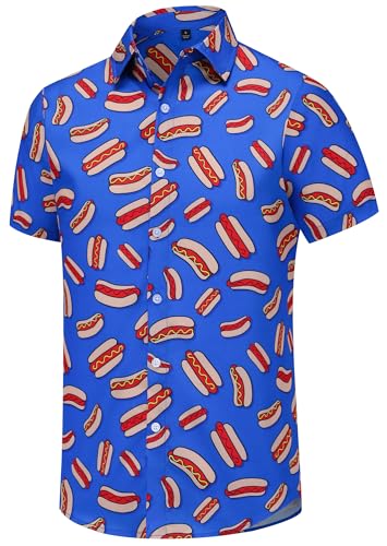 Men's Hawaiian Shirts Short Sleeve Casual Button Down Floral Summer Tropical Beach Hawaiian Shirts for Men2