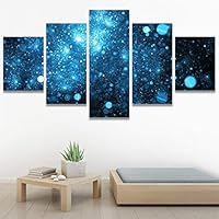 SIGNWIN 5 Panel Canvas Wall Art Modern Art Decorative Decorative Elements Digital Art Multicolor Patterns Urban for Home Decorations Ready to Hang - 60