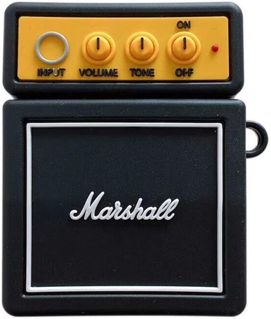 Meyaar Cute Silicone Case Cover with Keychain, 360° Protective Case Compatible with Apple Airpods 2 &1 (Mar_Shall Case)