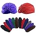 Dozen Pack- 12 Dark Colored Beautiful Turbans
