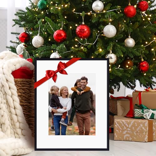 Image of Fixwal 16x20 Picture Frame Set of 6 with Shatter Resistant Plastic Cover, Thin Border Light Weight Poster Frames for Wall Gallery Display, Black