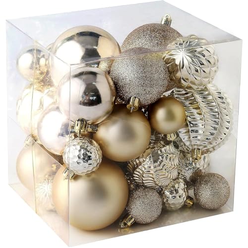 Esferas, Home Adornos de bolas de Navidad, a prueba de roturas, con lazo para colgar, 36 piezas para árboles de Navidad, bodas, fiestas navideñas, decoración del hogar, 6...