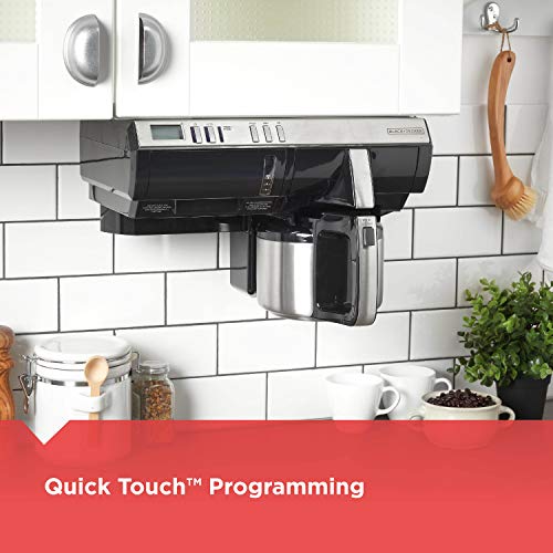 Black+Decker Scm2000Bd Spacemaker Under The Cabinet 8-Cup Programmable Coffeemaker With Thermal Carafe, Stainless Steel/Black #TOP1