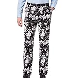 I.N.C Mens Ottoman Floral Casual Chino Pants, Black, 33W x 32L