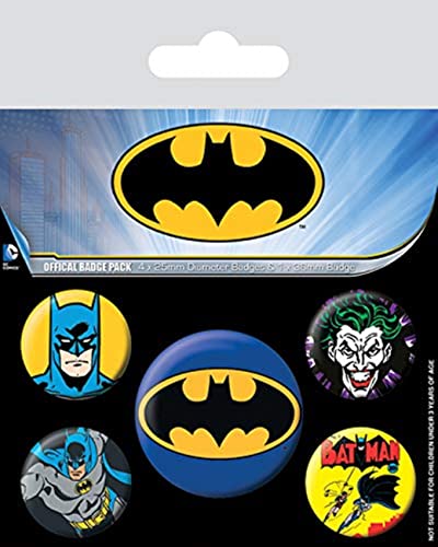 DC Comics BP80439 Batman Pack de Badge, Plastique, Multicolore, 10 x 12,5cm