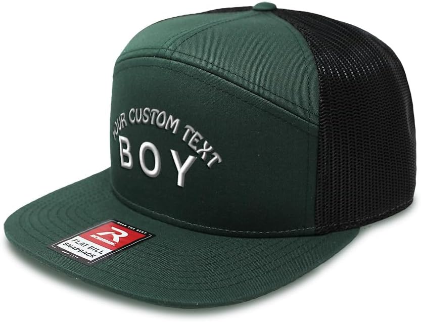 Speedy Pros Mesh Cap Hat Snapback Hat Boy Son C Flat Bill Hat Trucker Cap Hat 7 Panels