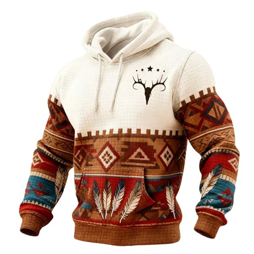 Sweat à capuche homme confortable style cowboy rétro pour un look streetwear idéal