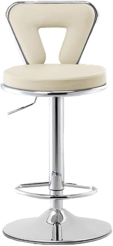 ALK 1PCS Casino Style Faux Leather Breakfast Barstools.(Cream)