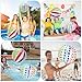 Quuylin Wasserball Aufblasbar, 2 Stück Bunt Gestreifter WasserbäLle, 40cm Strandball, Sommer Schwimmball Wasserspielzeug für Kinder Erwachsene Strand, Pool Party, Outdoor-Aktivitäten (A)