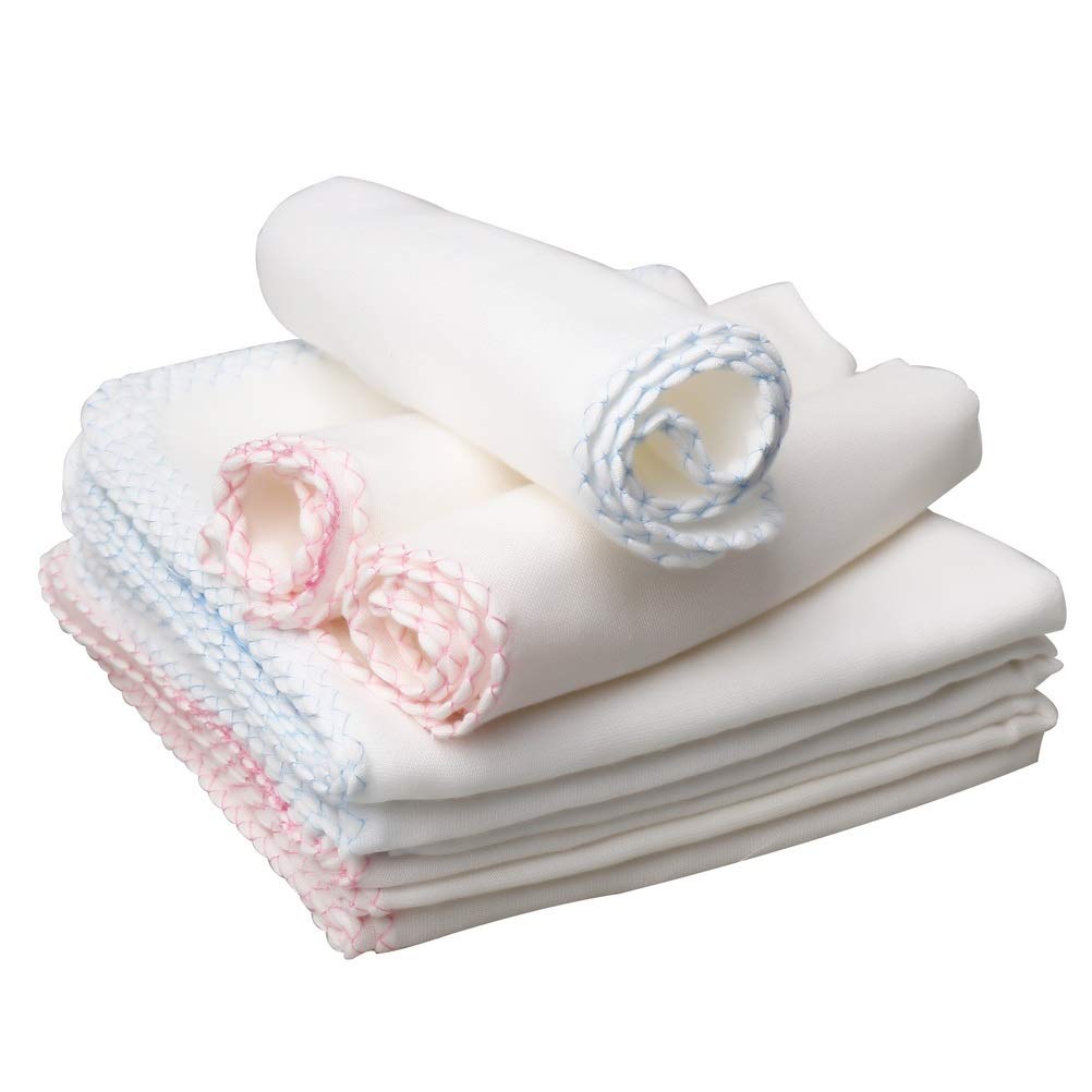 kuou Muslin Face Cloths, 20 Pcs Soft Cotton Cloths for Facial Cleaning Makeup Removing (30x30cm/11.8''x11.8'')