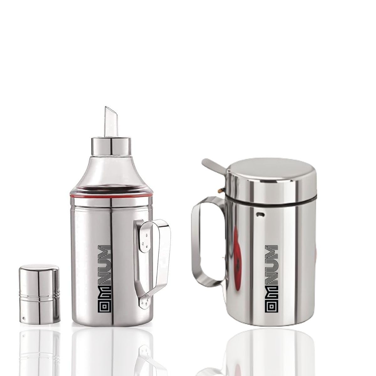 OMNUM Stainless Steel Oil Dispenser with Handle1 Litre (1000 ml) | Oil Container | Oil Pourer | Oil Pot | Oil Can| Oil Bottle with Handl (Oil Bottle Combo) (B0CV5T9YLP) Amazon Price History, Amazon Price Tracker