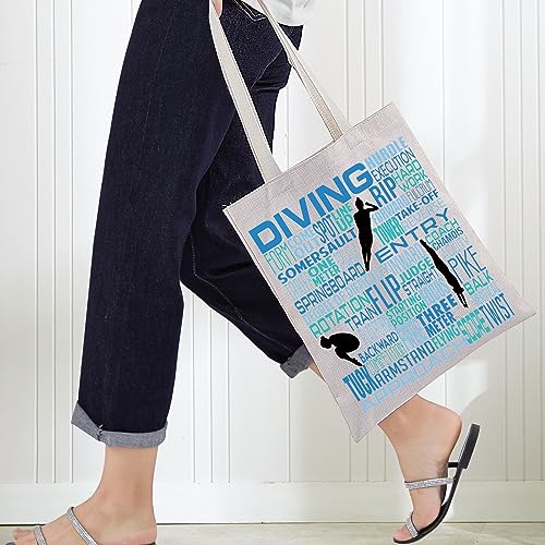 BWWKTOP Springboard Diving Tote Bag Springboard Diving Gifts Platform Diving Shoulder Bag Springboard Diver Gifts4