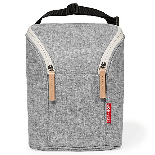 Image of Skip Hop Baby Bottle Bag, Grab & Go, Grey Melange, 6.75x3.5x9 Inch (Pack of 12)
