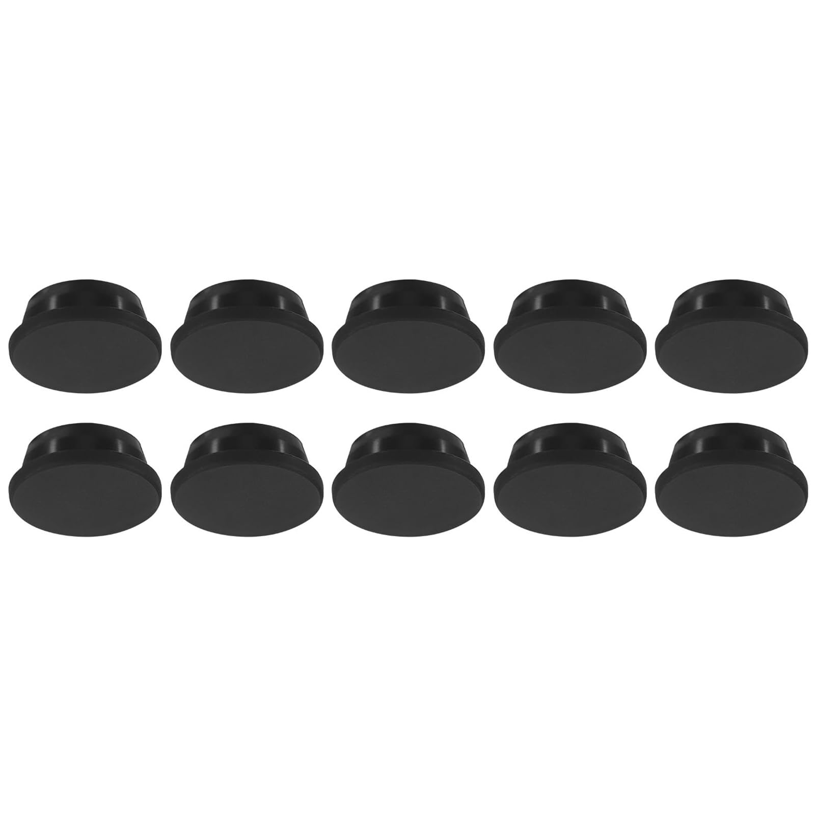 10Pcs Silicone Hole Plugs, 30.3mm Diameter Hole Stoppers, Soft Flexible Rubber Panel Seal Cover Flush Type Panel Round for Kitchen Rubber Bulkheads Waterproof Sealing Plugs, Black