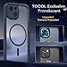 TOCOL Magnetic for iPhone 14 Case, Compatible with Magsafe, Upgraded Full Camera Protection, Drop Protection, Translucent Matte Back Bumper Phone Cover 6.1-Inch (Black)